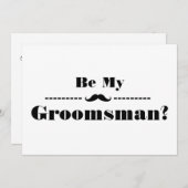 Invitation Serez-vous mon Groomsman avec l'image de l'homme (Devant / Derrière)