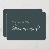 Invitation Serez-vous mon Groomsman avec l'image de l'homme (Devant / Derrière)