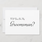 Invitation Serez-vous mon Groomsman avec Man Image (Devant)