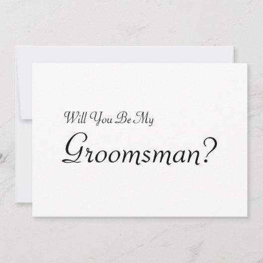 Invitation Serez-vous mon Groomsman avec Man Image (Devant)