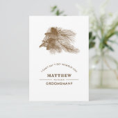 Invitation Serez-vous mon Groomsman ? Barn Wood Rustic (Debout devant)