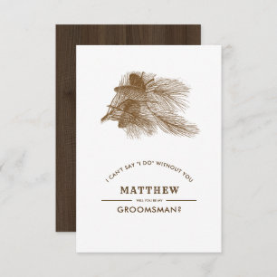Invitation Serez-vous mon Groomsman ? Barn Wood Rustic