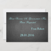 Invitation Serez-Vous Mon Groomsman Black Chalk Board Bow (Dos)