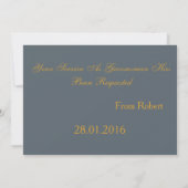 Invitation Serez-Vous Mon Groomsman Gold & White Cravate (Dos)