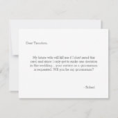 Invitation Serez-vous mon Groomsman ? | Groomsman (Dos)