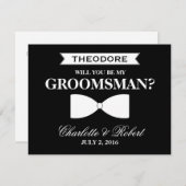 Invitation Serez-vous mon Groomsman ? | Groomsman (Devant / Derrière)
