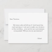 Invitation Serez-vous mon Groomsman ? | Groomsman (Dos)