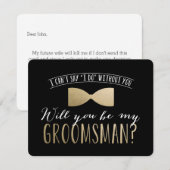 Invitation Serez-vous mon Groomsman ? | Groomsmen (Devant / Derrière)