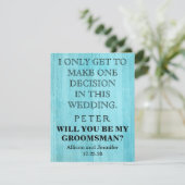 Invitation Serez-vous mon Groomsman ? Personnalisé (Debout devant)