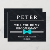 Invitation Serez-vous mon Groomsman ? Personnalisé (Devant / Derrière)