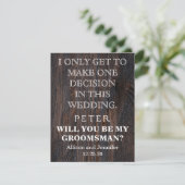 Invitation Serez-vous mon Groomsman ? Personnalisé (Debout devant)