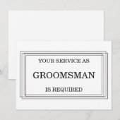 Invitation Serez-vous mon Groomsman ?Personnalisé (Devant / Derrière)