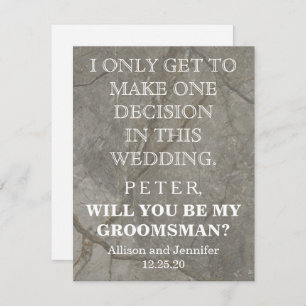 Invitation Serez-vous mon Groomsman ? Personnalisé