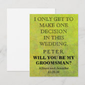 Invitation Serez-vous mon Groomsman ? Personnalisé (Devant / Derrière)