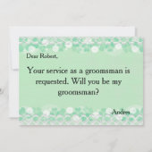 Invitation Serez-vous mon Groomsman ? Proposition (Dos)