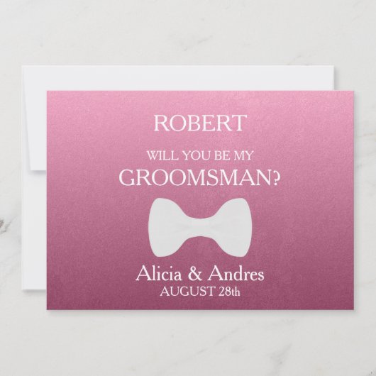 Invitation Serez-vous mon Groomsman ? Proposition (Devant)