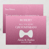 Invitation Serez-vous mon Groomsman ? Proposition (Devant / Derrière)
