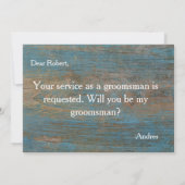 Invitation Serez-vous mon Groomsman ? Proposition (Dos)