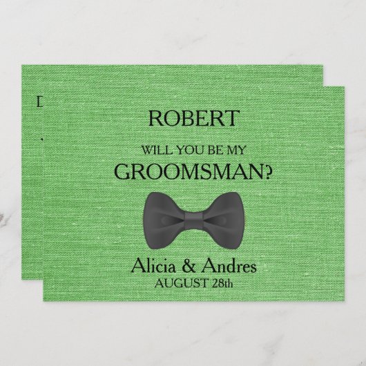 Invitation Serez-vous mon Groomsman ? Proposition (Devant / Derrière)