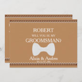 Invitation Serez-vous mon Groomsman ? Proposition (Devant / Derrière)