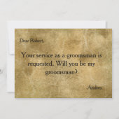 Invitation Serez-vous mon Groomsman ? Proposition (Dos)