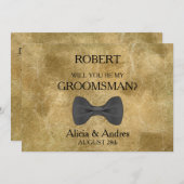 Invitation Serez-vous mon Groomsman ? Proposition (Devant / Derrière)
