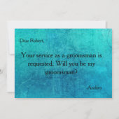 Invitation Serez-vous mon Groomsman ? Proposition (Dos)