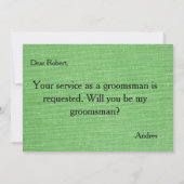 Invitation Serez-vous mon Groomsman ? Proposition (Dos)