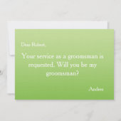 Invitation Serez-vous mon Groomsman ? Proposition (Dos)
