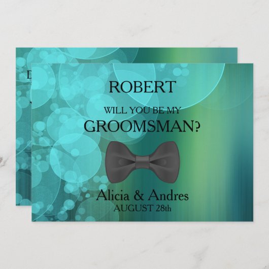 Invitation Serez-vous mon Groomsman ? Proposition (Devant / Derrière)