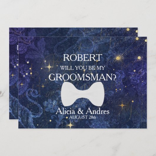 Invitation Serez-vous mon Groomsman ? Proposition (Devant / Derrière)