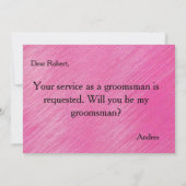 Invitation Serez-vous mon Groomsman ? Proposition (Dos)
