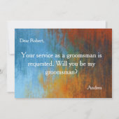 Invitation Serez-vous mon Groomsman ? Proposition (Dos)