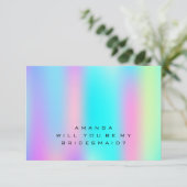 Invitation Serez-Vous Mon Holographe De Femme (Debout devant)