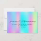 Invitation Serez-Vous Mon Holographe De Femme (Dos)