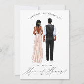 Invitation Serez-vous mon homme d'honneur ? Filles en gowns I (Devant)