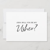 Invitation "Serez-vous mon huissier ? | Chic Hand lettré (Devant)