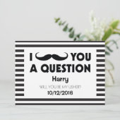 Invitation Serez-Vous Mon Huissier Moustache Rayures Noires (Debout devant)