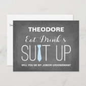 Invitation Serez-vous mon Junior Groomsman ? | Groomsmen (Devant / Derrière)