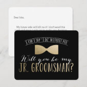 Invitation Serez-vous mon Junior Groomsman ? | Groomsmen (Devant / Derrière)