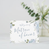 Invitation Serez-vous mon maître d'honneur bleu poussiéreux f (Debout devant)