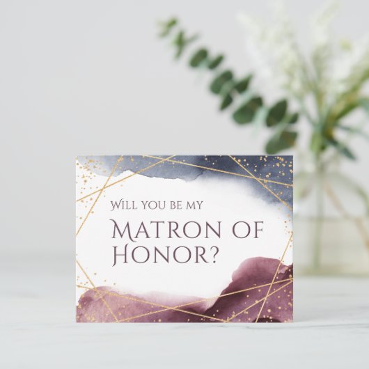 Invitation Serez-vous mon maître d'honneur géométrique (Debout devant)