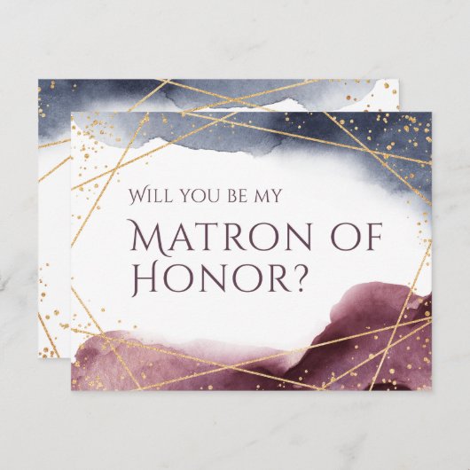 Invitation Serez-vous mon maître d'honneur géométrique (Devant / Derrière)