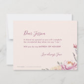 Invitation Serez-vous mon maître d'honneur Jardin romantique (Dos)