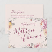 Invitation Serez-vous mon maître d'honneur Jardin romantique (Devant / Derrière)