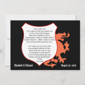 Invitation Serez-vous mon meilleur chevalier homme personnali (Dos)