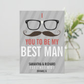 Invitation Serez-vous mon meilleur Geek de lunettes invitatio (Debout devant)