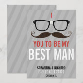 Invitation Serez-vous mon meilleur Geek de lunettes invitatio (Devant / Derrière)