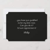 Invitation Serez-Vous Mon Meilleur Homme Amusant ? (Dos)