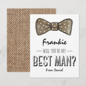 Invitation Serez-Vous Mon Meilleur Homme ? | Groomsmen rustiq (Devant / Derrière)